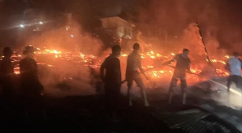 290 Asrama Ponpes Syekh Burhanuddin Kuntu di Kampar Kiri Dilalap Api