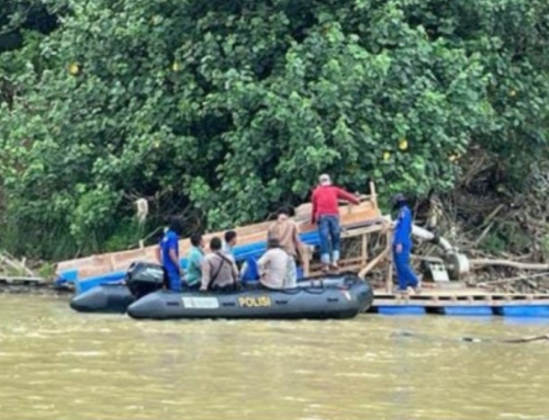 TIM Gabungan Kembali Sisir Sungai Kuantan, 55 Rakit PETI di Bongkar !