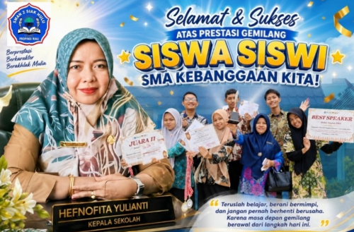 Raih Juara Kedua Lomba Debat di FKIP Unri, Kepala SMAN 2 Siak Hulu Beri Apresiasi