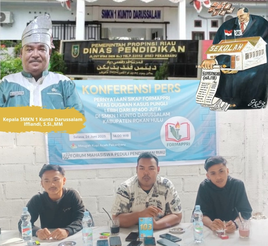 Dugaan Pungli Rp400 Juta Lebih di SMKN 1 Kunto Darussalam, Disdik Riau Bungkam, Formappri Sebut Klarifikasi Sekolah Sekedar Pencitraan