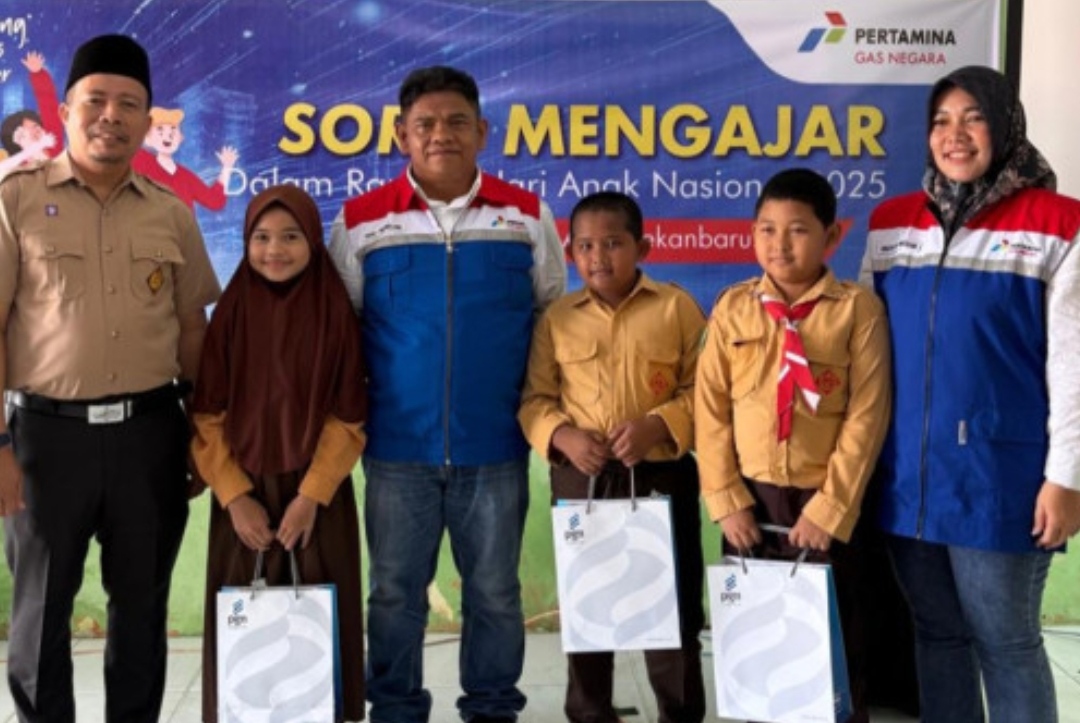 PGN SOR 1 Pekanbaru Gelar Edukasi dan Serahkan Bantuan CSR untuk Siswa SD di Siak