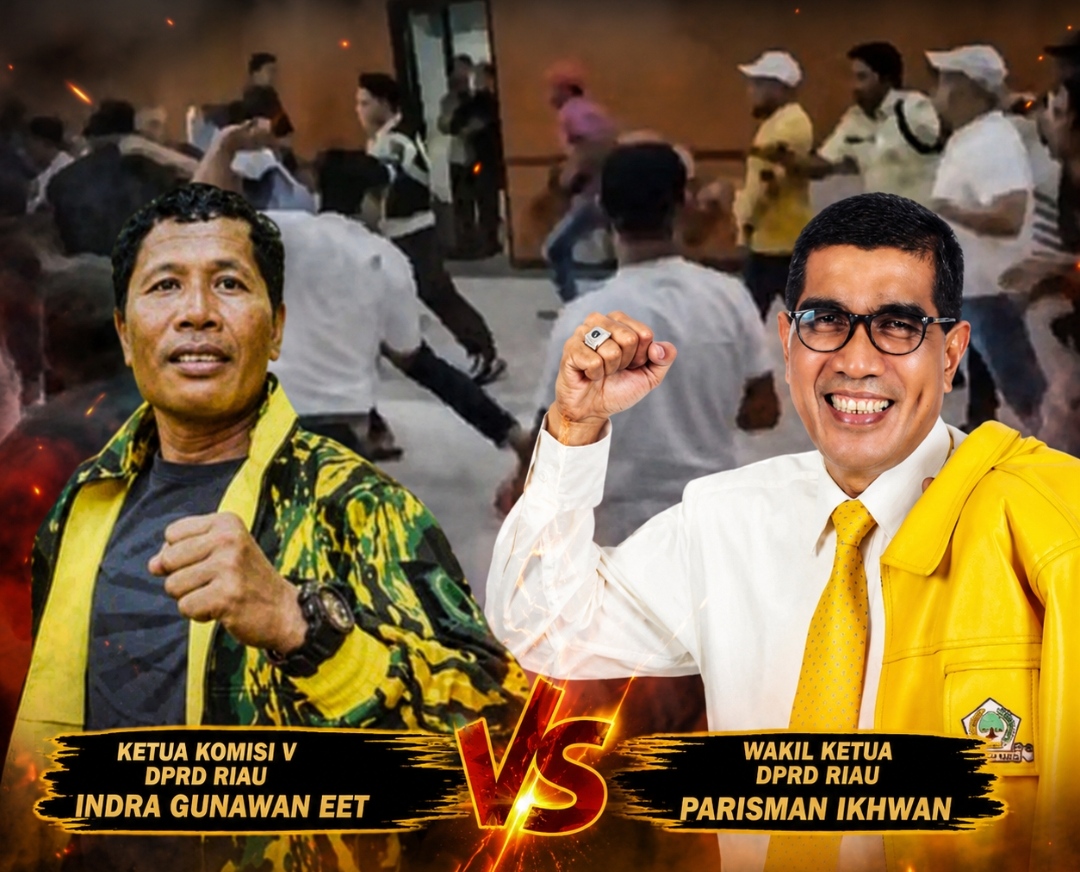 Rapat Banggar DPRD Riau Mencekam: Indra Gunawan Eet dan Parisman Ikhwan Nyaris Duel, Masing-masing Pasukan Saling Hantam