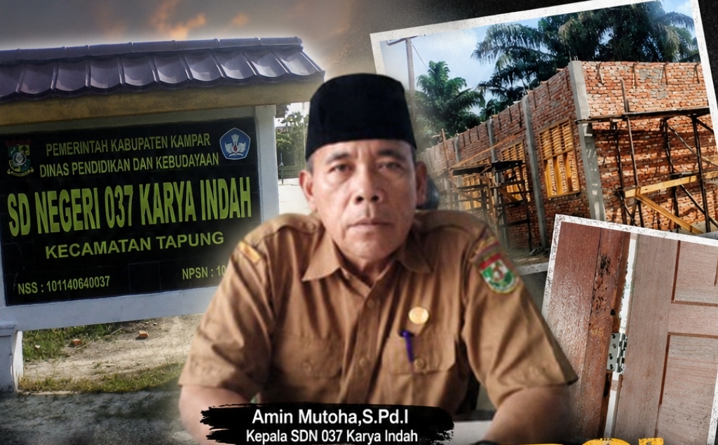 Bau Korupsi Revitalisasi SDN 037 Karya Indah Kampar Menguat, Proyek Rp2,651 Miliar Diduga Gunakan Kayu Bekas