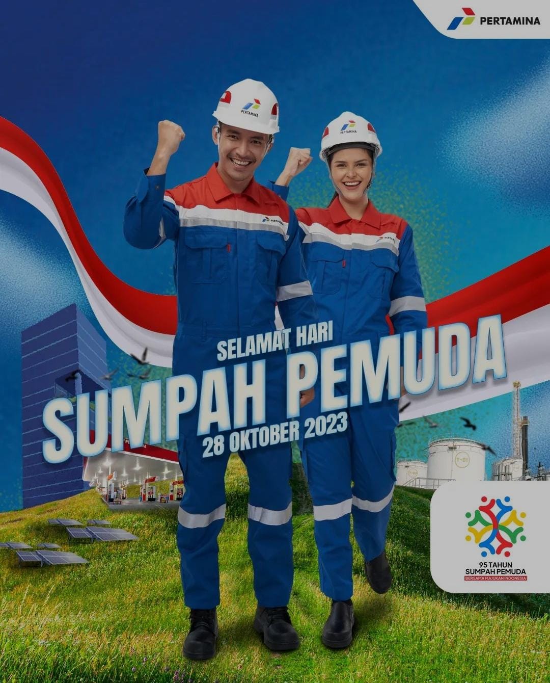 Momentum Sumpah Pemuda 2023, SPBU Minas Barat Ucapkan Selamat